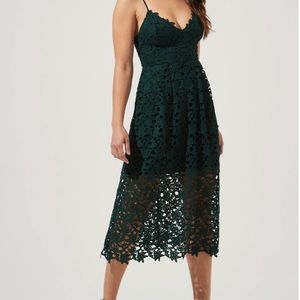 ASTR lace midi dress